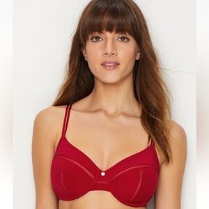 Natori Unpadded Underwire Bra Red 746168 Un-padded 34D